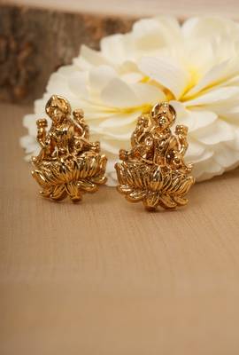 Gold Plated Laxmi Motif Jewelry Set 3