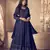 Blue georgette thread with sequience embroidered work festival gharara style salwar suit dupatta