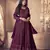 Purple georgette thread with sequience embroidered work festival gharara style salwar suit dupatta