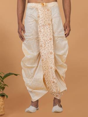 Rootedlibaas men's emroidered traditonal dhoti 1