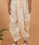 Rootedlibaas men's emroidered traditonal dhoti