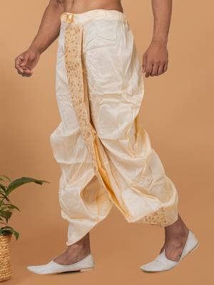 Rootedlibaas men's emroidered traditonal dhoti 2