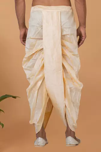 Rootedlibaas men's emroidered traditonal dhoti