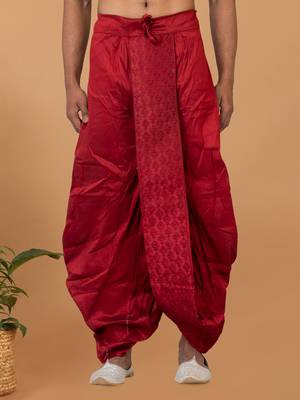 Rootedlibaas men's emroidered traditonal dhoti 1