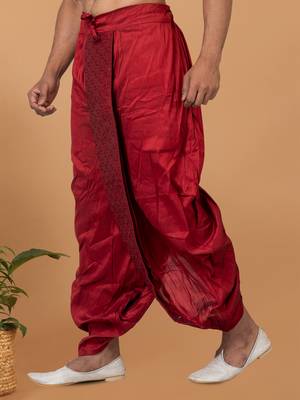 Rootedlibaas men's emroidered traditonal dhoti 2