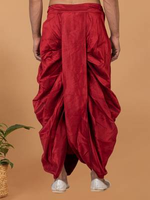 Rootedlibaas men's emroidered traditonal dhoti 3