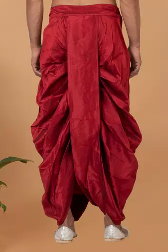 Rootedlibaas men's emroidered traditonal dhoti