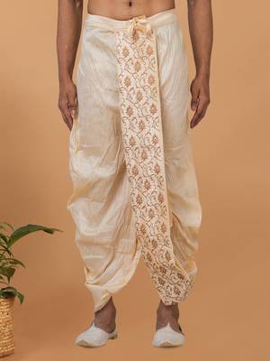 Rootedlibaas men's emroidered traditonal dhoti 1