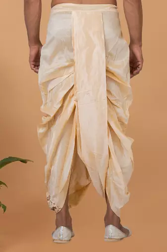Rootedlibaas men's emroidered traditonal dhoti