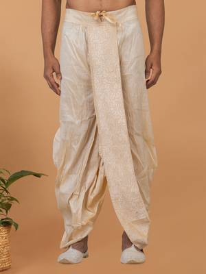 Rootedlibaas men's emroidered traditonal dhoti 1