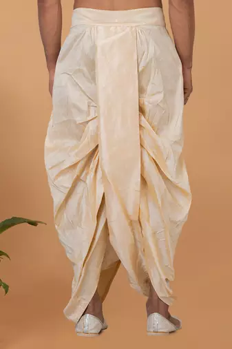 Rootedlibaas men's emroidered traditonal dhoti