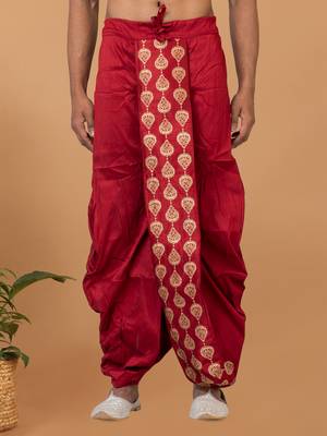 Rootedlibaas men's emroidered traditonal dhoti 1