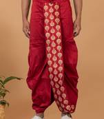 Rootedlibaas men's emroidered traditonal dhoti