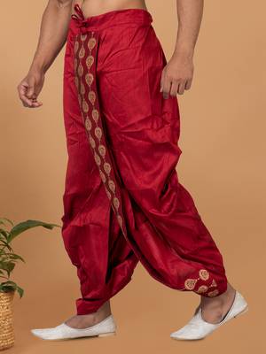 Rootedlibaas men's emroidered traditonal dhoti 2