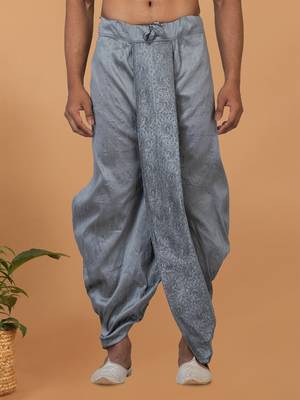Rootedlibaas men's emroidered traditonal dhoti 1