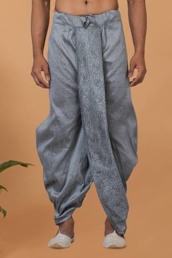 Rootedlibaas men's emroidered traditonal dhoti