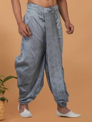Rootedlibaas men's emroidered traditonal dhoti 2