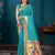 Sangam Prints Turquiose Paithani Silk Woven Work Traditional Tassels Saree
