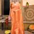 Sangam Prints Peach Silk Woven Work Traditional Tassels Saree
