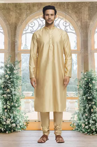 Maroon art silk jacket kurta for men's