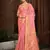 Sangam prints pink stain silk woven work traditional tassels saree
