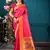 Sangam Prints Pink Paithani Silk Woven Work Traditional Tassels Saree