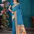 Sangam Prints Blue Paithani Silk Woven Work Traditional Tassels Saree