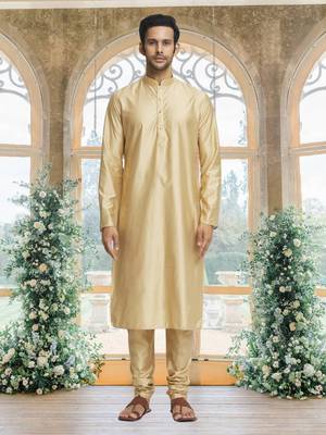 Magenta art silk jacket kurta for men's 3