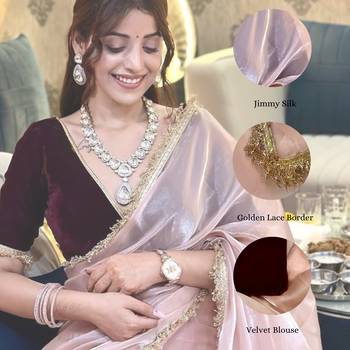 Women Embellished Jimmy Silk Saree 2