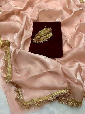 Women Embellished Jimmy Silk Saree 4