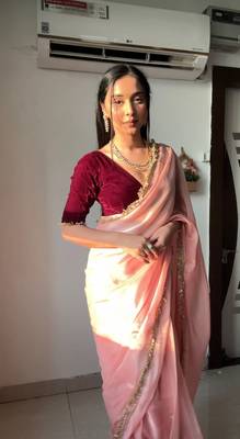 Women Embellished Jimmy Silk Saree 1