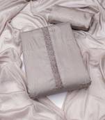 Grey Zora silk blend Unstitched Dress Material