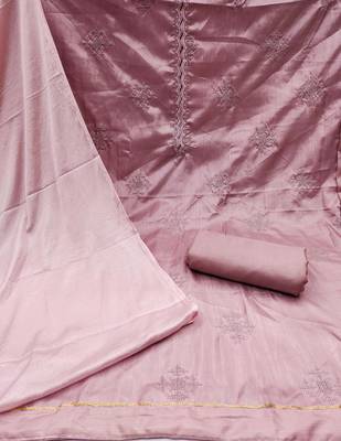 Onion Pink Zora silk blend Unstitched Dress Material 2