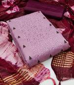 Lavender Zora silk blend Unstitched Dress Material