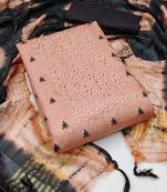 Peach Zora silk blend Unstitched Dress Material