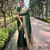 Dark Green Faux Banarasi Katan Silk Zari Woven Saree