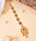 South indian multi stone maang tikka