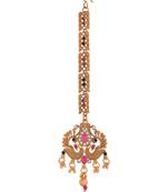 Gold plated south indian bridal maang tikka