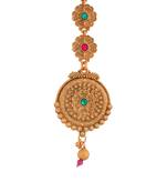 Gold plated south indian bridal maang tikka