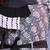 Grey printed cotton ethnic dress with waist belt
