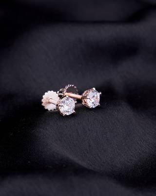 single white stud screw earrings 1
