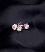 single white stud screw earrings