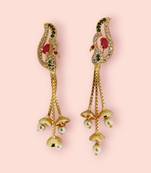 Opal touch enchanted scarlet gleam earrings