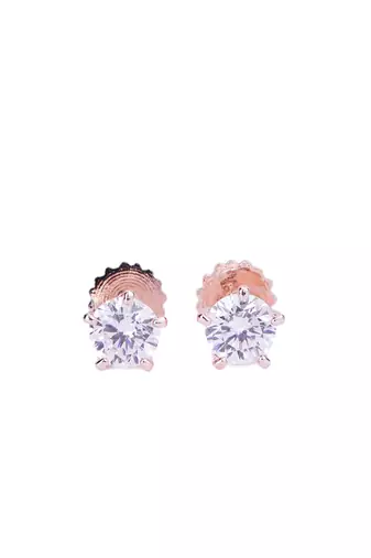 single white stud screw earrings
