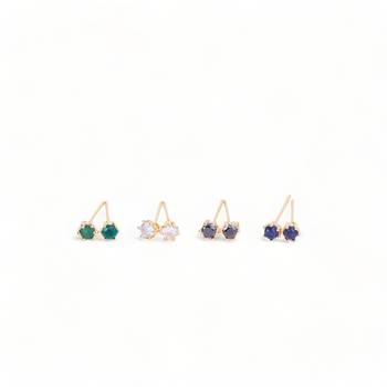 gold plated 5 color changeable earrings 2