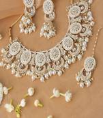 White Gold Plated Bridal Jewelry Set