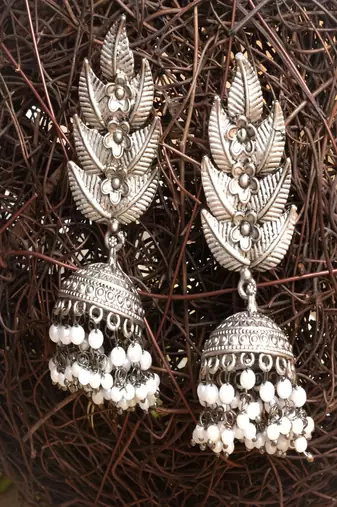 Silver Serenity Wedding Earrings Set