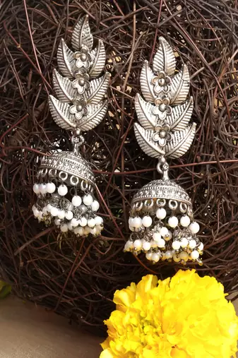 Silver Serenity Wedding Earrings Set