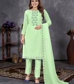 Pista Georgette Embroidered Unstitched Dress Material