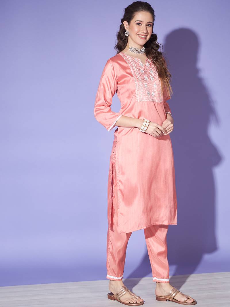 Trendy Traditional Party Wear Salwar Suit Lavender Cotton Pant Straight